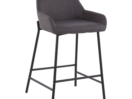 Daniella - Industrial Fixed Height Counter Stool (Set of 2)