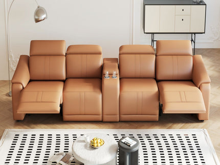 Modular Sofa With Recliners And Cup Holders Sectional Set