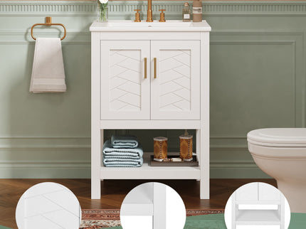 Modern Bathroom Vanity With Elegant Twill Design
