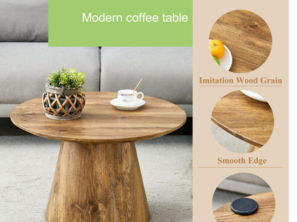 Circular Coffee Table With Adjustable Feet