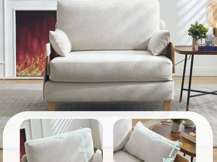 Mid Century Modern Foldable Sofa Bed, 3 In 1 Convertible Sleeper With 3 Pillows