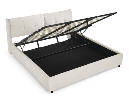 Storage Upholstered Hydraulic Platform Bed With Integrated Headboard