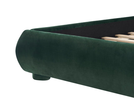 Upholstered Simple Modern Bedroom Bed With Curved Headboard