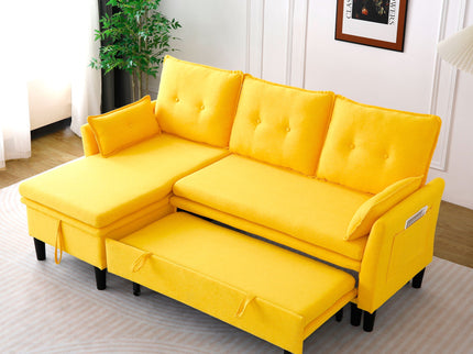 L-Shaped Reversible Chaise Sectional Sofa With Storage
