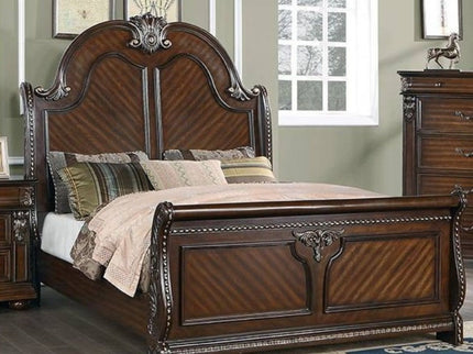 Queen Size Bed Panel Headboard And Footboard - Brown