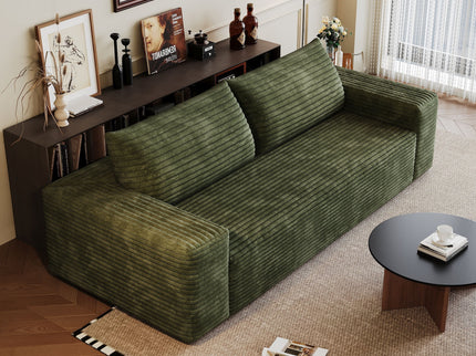 3 Setaser Sofa, Deep Seat Couches For Living Room - Green