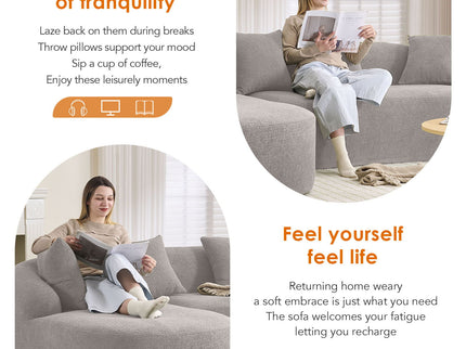 Combined Sofa With 4 Pillows