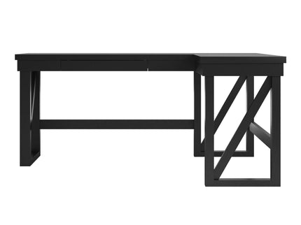 Crestwood - Lift Top L Desk - Black