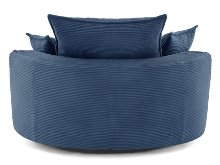 360° Swivel Accent Barrel Chair With Dual Layer Cushion And 3 Removable Pillows