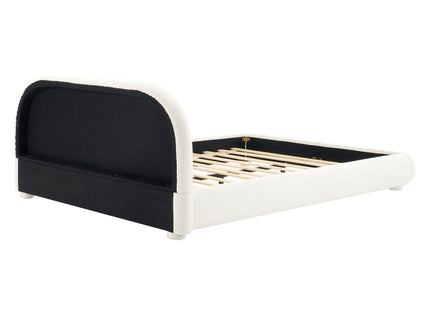Upholstered Simple Modern Bedroom Bed With Curved Headboard