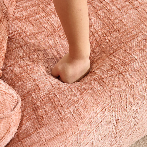 Curved Compressed Sofa, Nordic-Style Design For Living Room