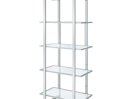 Colfax - 5 Shelf Bookshelf - Clear