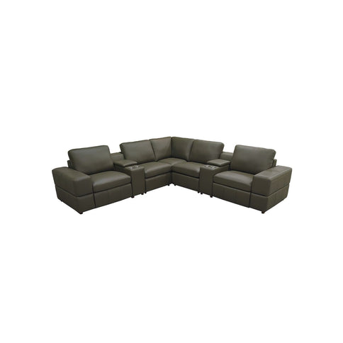 Upholstered Large Arms Sectional With Recliner Seats