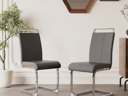 Modern Dining Chairs With Padded Seat, High Back