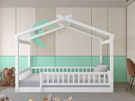 Bed House Bed Frame With Fence