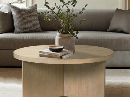 Round Coffee Table With Solid Veneer Top