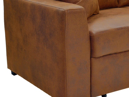 Upholstered Sectional With Pull-Out Bed And Chaise Storage