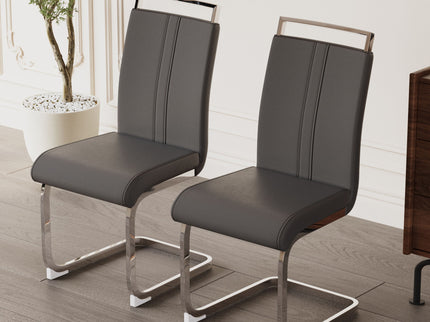 Modern Dining Chairs With Padded Seat, High Back