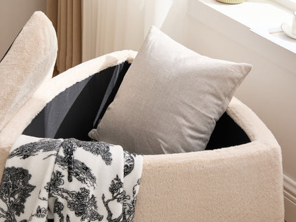 Upholstered Storage Ottoman Set With Reversible Lid