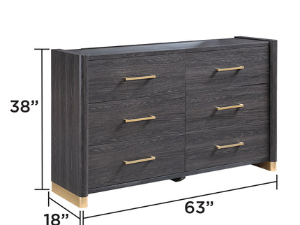 Clifton - 6 Drawer Dresser (Mirror Not Included) - Espresso