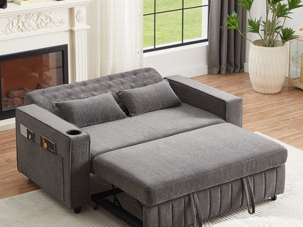 Pull-Out Sofa Bed Convertible Couch With Adjustable Backrest For Living Room