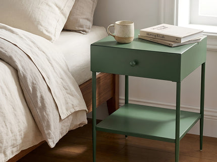 Colette - 1 Drawer Nightstand With Bottom Shelf - Green