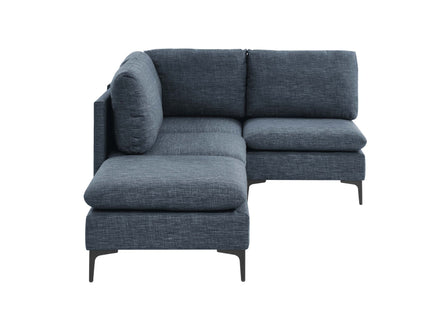 Upholstered Modular Sectional With Tall Legs, Medium Firm Seat