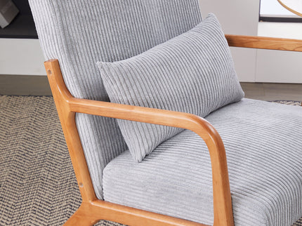 Accent Arm Chair With Pillow Upholstered