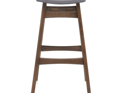 Mid Century Modern Bar Stool Set With Upholstered Seating