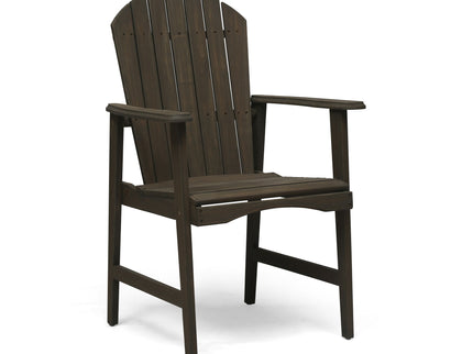 Outdoor Weather Resistant Acacia Wood Adirondack Dining Chairs (Set of 2)