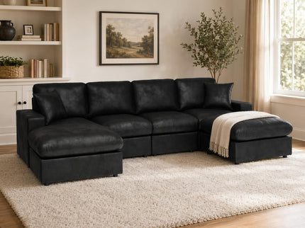 Sectional With 2 Ottomans