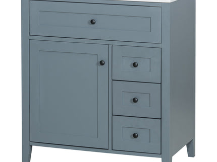Bathroom Vanity With Sink, 3 Drawers And Adjustable Shelf