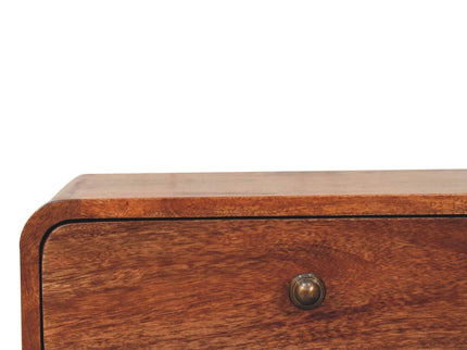 Curved Wall Mounted Bedside Nightstand