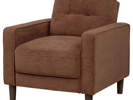 Heather - Track Arm Tufted Accent Chair - Rust