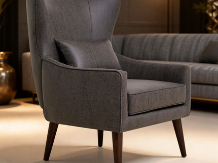 Leisure Chair With Curved Backrest