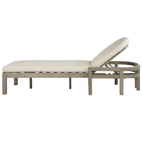 Outdoor Chaise Lounge With 5 Position Adjustable Backrest (Set of 2)