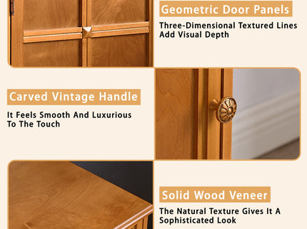 Floor Cabinet With Adjustable Shelf, Storage For Entryway
