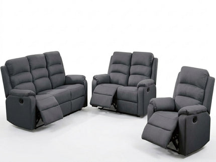 Modern Living Room Set With Manual Recliner