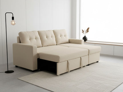 Convertible L Shaped Sectional Sleeper Sofa Bed, Saving Pull Out Couch