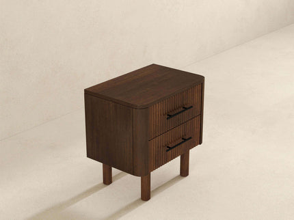 Logan - Nightsd Bed Side Tables With 2 Drawers - Brown