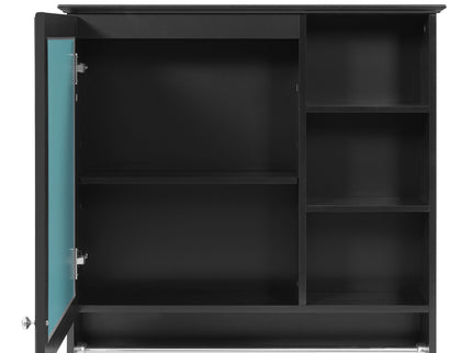 Wall Mount 2 In 1 Mirror Cabinet With Adjustable Shelf, Soft-Closing Hinges