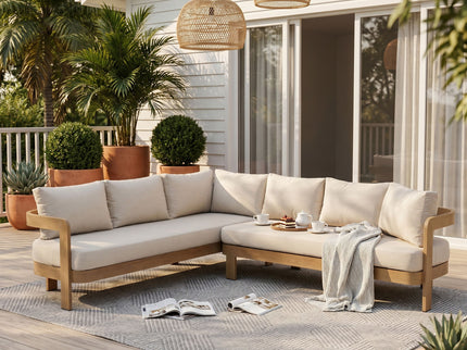 Outdoor Patio Sectional Sofa Set - Oak