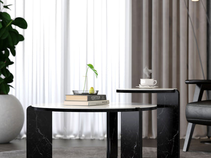 Round Coffee & End Table Set