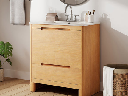 Softened Modern Bathroom Vanity With Sink