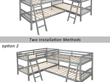L Shaped Bunk Bed With Ladder