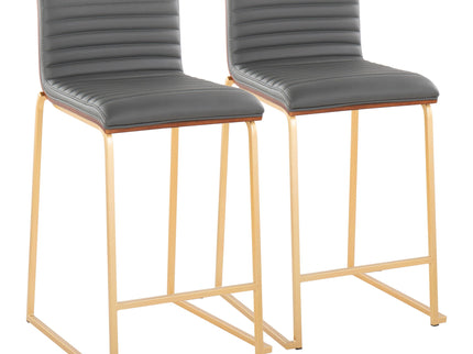 Mason Mara - Contemporary Design Fixed Height Counter Stool (Set of 2)