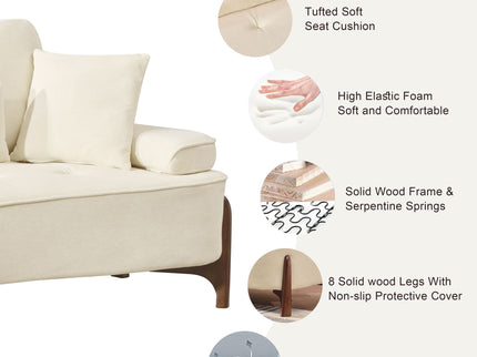 Comfortable Deep Seated Sofa With Pillows