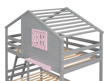 Bunk Bed With Playhouse Roof And Window
