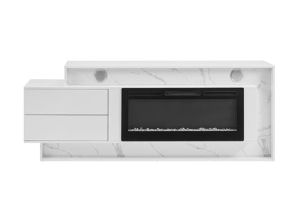 Kerry - Entertainment Unit With Speaker And LED Lighting - White