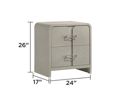Aria - 2 Drawer Nightstand - Beige